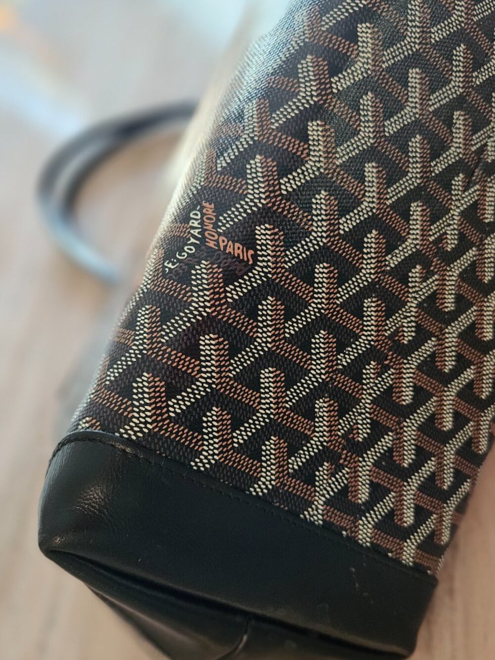 Authentic Black Goyard Bellechasse Structured Tote, Pristine Condition - Picture 8 of 16